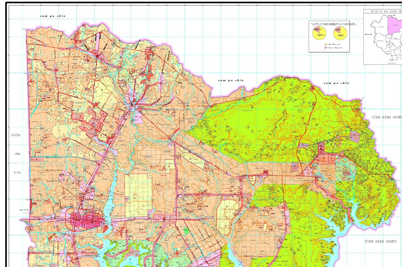 Bản đồ quy hoạch đất đai huyện Tân Châu tỉnh Tây Ninh