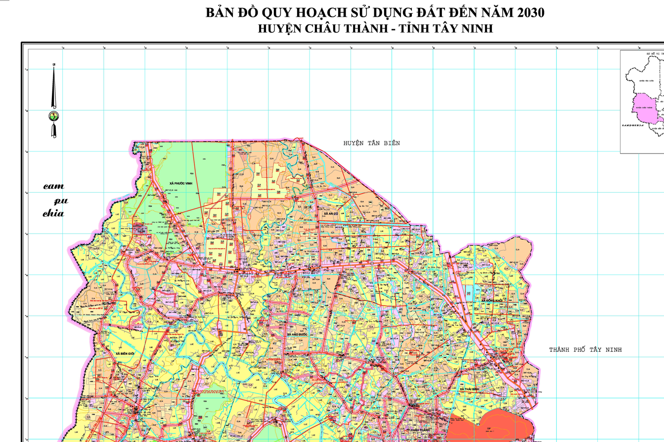 Bản đồ quy hoạch sử dụng đất huyện Châu Thành, tỉnh Tây Ninh